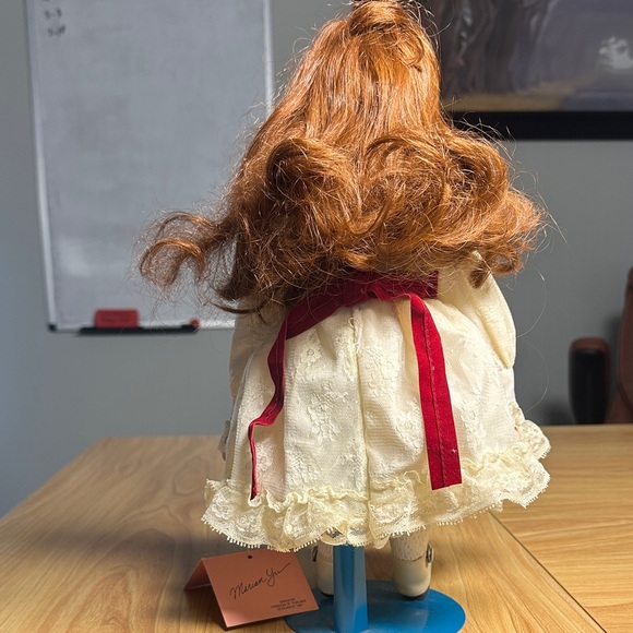 Marian yu design Cream Porcelain Doll with Red Accent - Picture 9 of 9